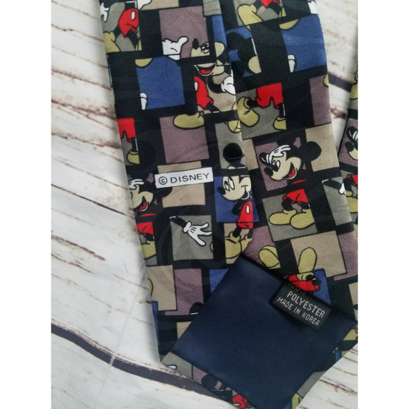 Vintage Mickey Mouse Square Disney Neck Tie - Picture 3 of 6